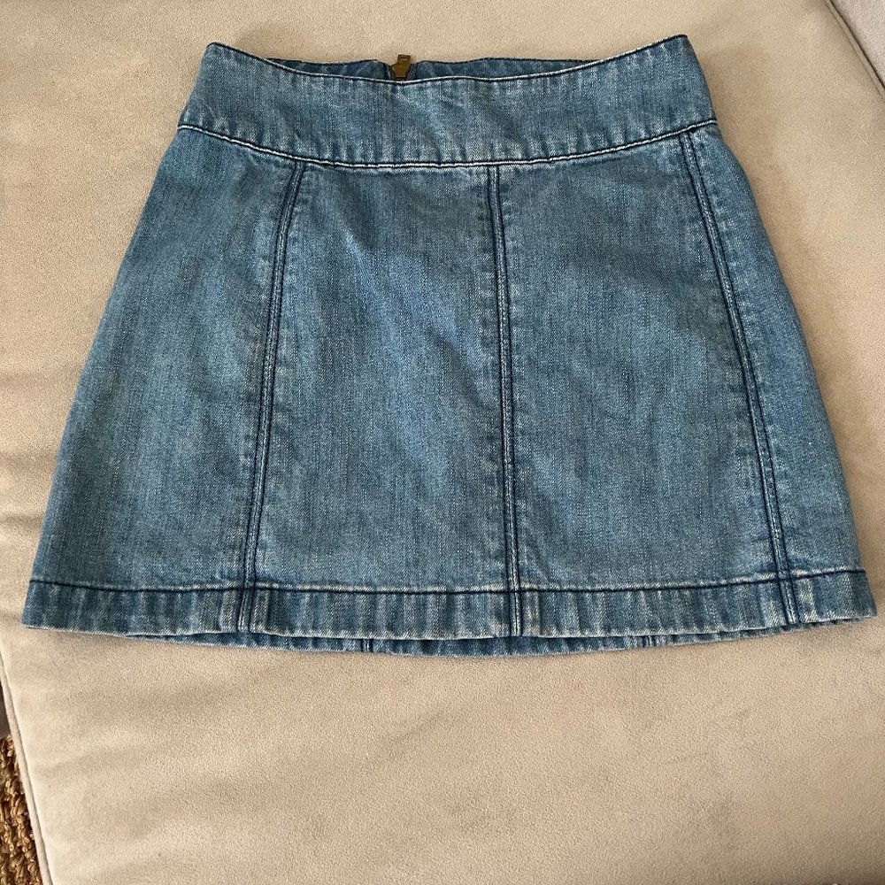 Free People Jean Skirt Size 0